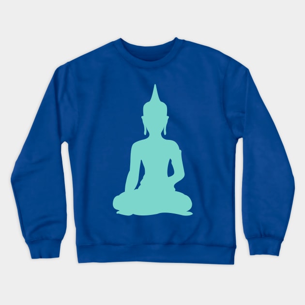 Pastel Mint Buddha Crewneck Sweatshirt by XOOXOO